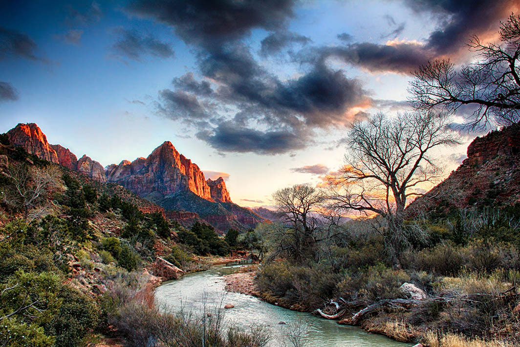 The Watcman in the late autumn at Zion's National Park